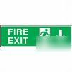 New fire exit photoluminescent / glow in the dark sign