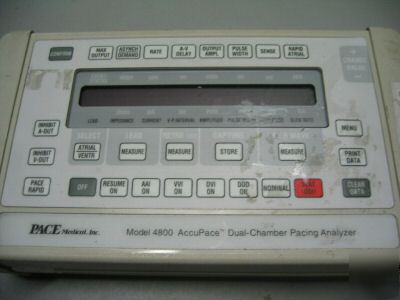 Pace medical inc accupace pacing analyzer mod 4800