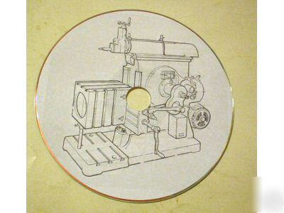 Shaping machine manuals on cd, suit model engineer