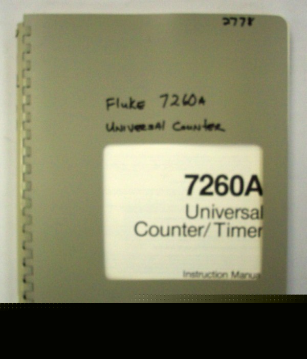 Fluke 7260A universal counter/timer instruction manual