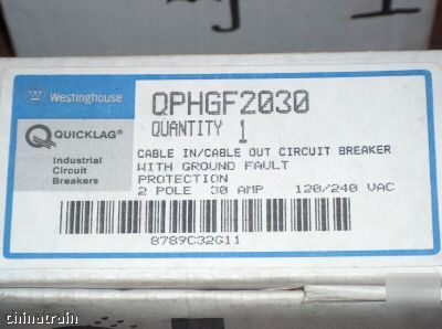Westinghouse circuit breaker QPHGF2030 cable in out
