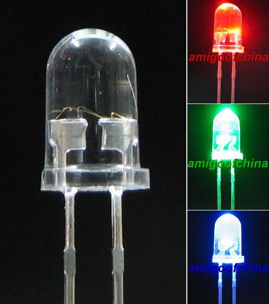 100X 5MM rgb led slow colour change free resistors