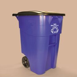 50 gall. brute square recycle container-rcp 9W27-06 blu
