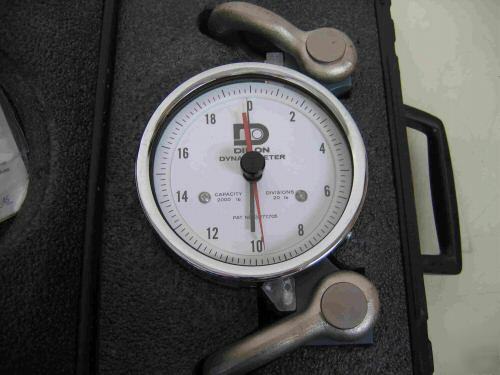 Dillon ap dynamometer, 2000LB. capacity, 20LB. accuracy