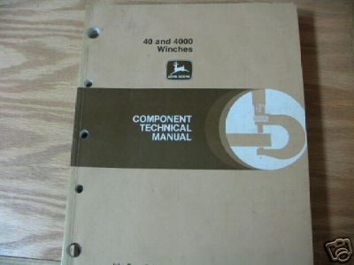 John deere 40 4000 winches component technical manual