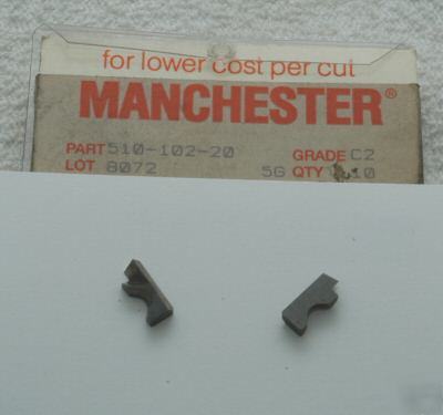 New manchester 510-102-20 grade C2 3PC carbide inserts 
