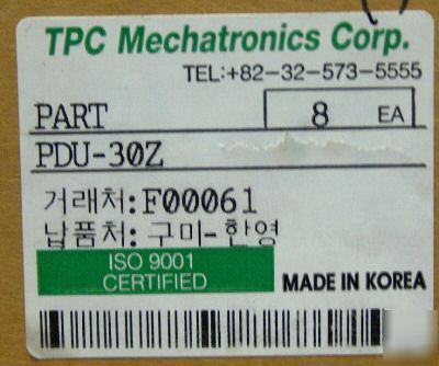 Tpc rod seal pdu-30Z box with 8, for air cylinder am 