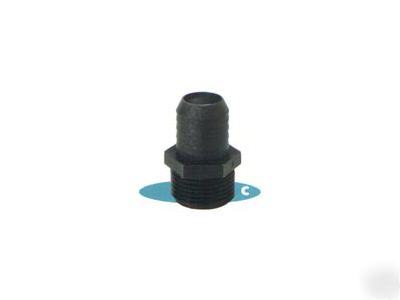 poly threaded pipe x hose barb 1/8MPT x 1/4