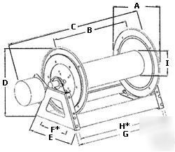  steel eagle 200' power rewind fire hose reel