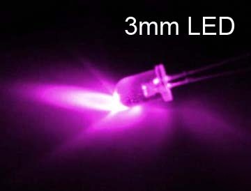100 3MM 3000MCD led lamp - ultra bright pink leds diy