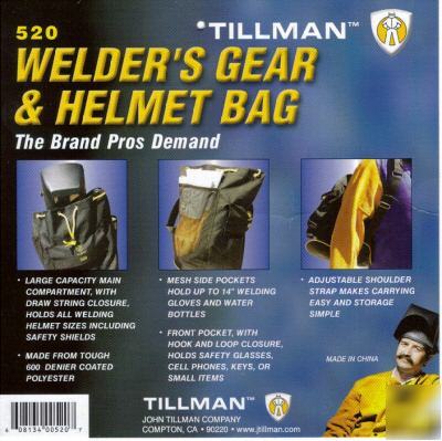  520 tillman welder's gear & helmet bag 