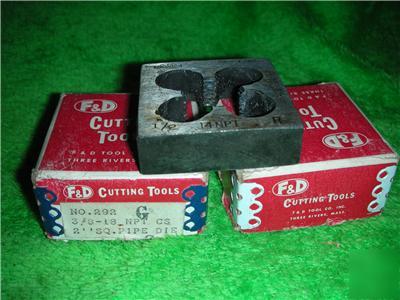 Fd greenfield taps cutting tools square taper pipe die