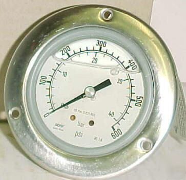 Haenni hydraulic pressure gauge 600 psi 2-1/2