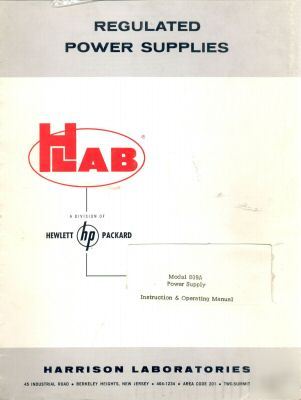 Hp 809A instruction & operating manual