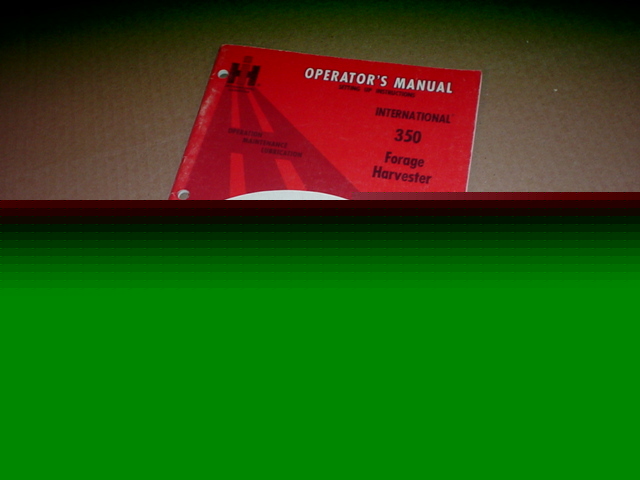 Ih international 350 forage harvester operator manual