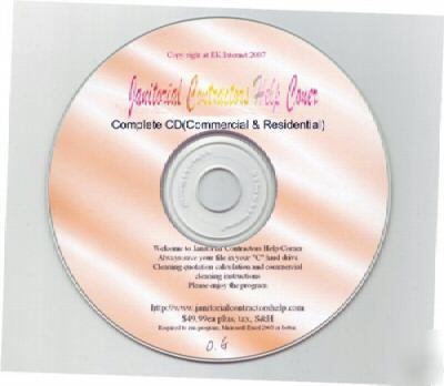 Janitorial service software- complete cd