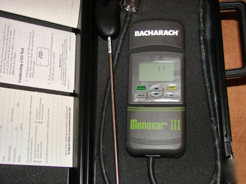 New bacharach monoxor iii carbon monoxide analyzer brand 