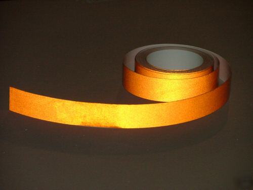 Orange reflective pinstriping tape 1/2