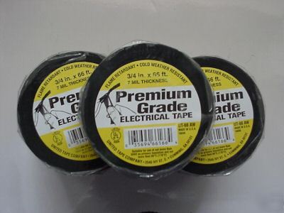  lot 77 rolls black electrical tape premium grade 7 mil