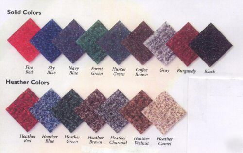 Olefin floor mats size 3'x 10' 16 colors