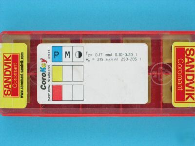 10 sandvik carbide milling inserts R290-12T308M-pm 4030