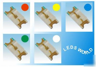1206 smd leds red,yellow,white,blue,green,each 20PCS