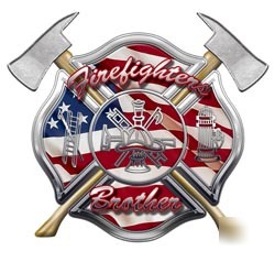 Firefighters brother decal reflective 2