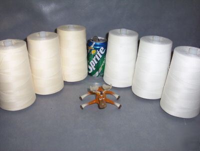 Industrial sewing machine thread 3 eggshell 3 white