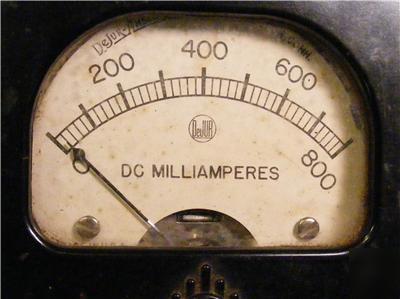 Vintage dejur amsco dc milliamperes tube meter tester