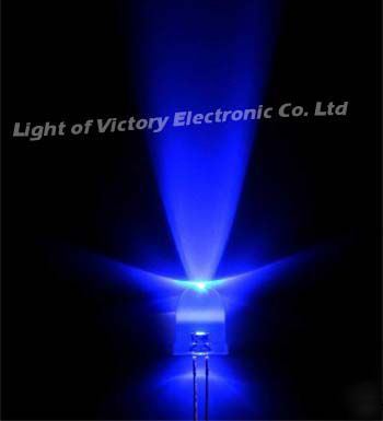 100P 8MM superbright blue led lamp 40,000MCD + resistor