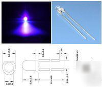 50 x 3MM uv led led's 2000+ mcd output uk seller