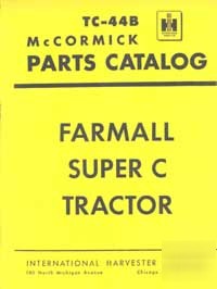 New farmall super c tractor operators manual print