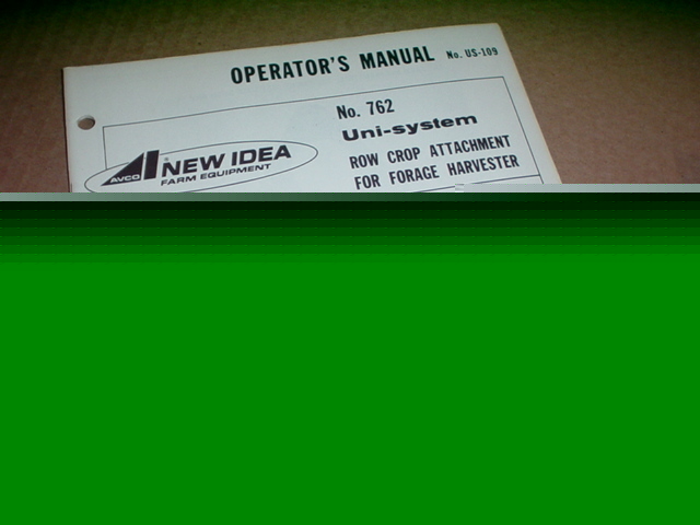 New idea 762 forage harvester operator manual