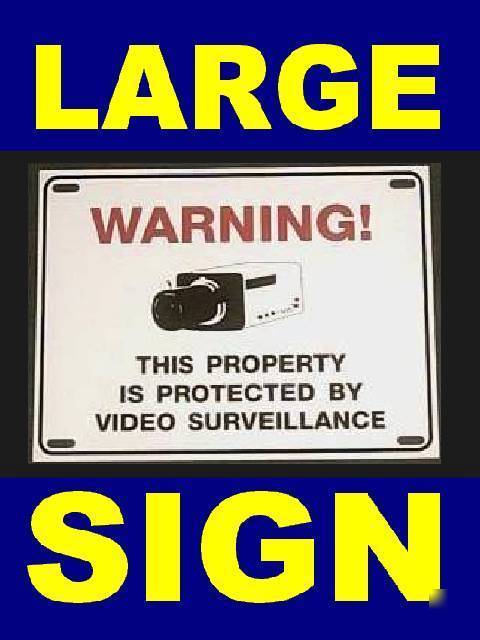 Party liquor store spy cam security camera warning sign