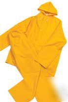 Yellow waterproof pvc hooded wetsuit - size med