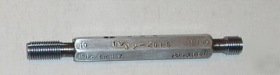 13/32-20 ns thread plug gage - go /nogo plug .406 dia