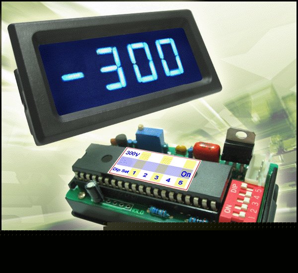 Ac 0-300V 3Â½ blue led digital panel meter voltmeter