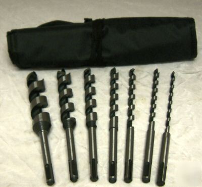 Set of 7 joran (irwin) sds plus wood auger bits 