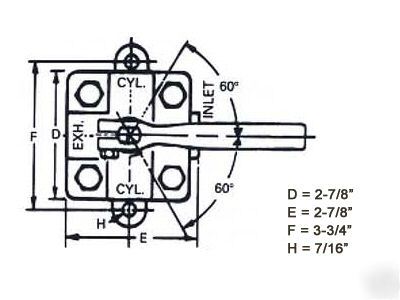 Nopak 4-way cylinder control valve, 1/2