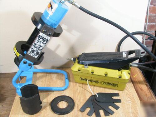 Aeroquip FT1310 mini-crimp machine w enerpac pneu. pump