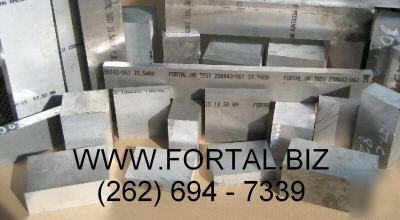  aluminum plate 2.559 x 1 7/8 x 24 3/4 fortal T6 